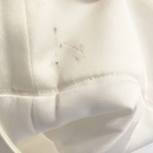 Jonathan Simkhai Core Collection Signature Ariah White Wide Leg Pant w/ Slits - Picture 7 of 8